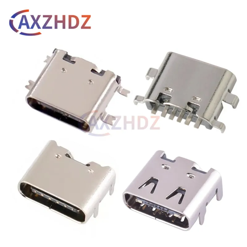

10/20/50PCS USB-C Type-c 6Pin 16Pin Connector Female Jack Charging Port Data Transmission SMD USB 3.1 Socket SMT PCB Soldering