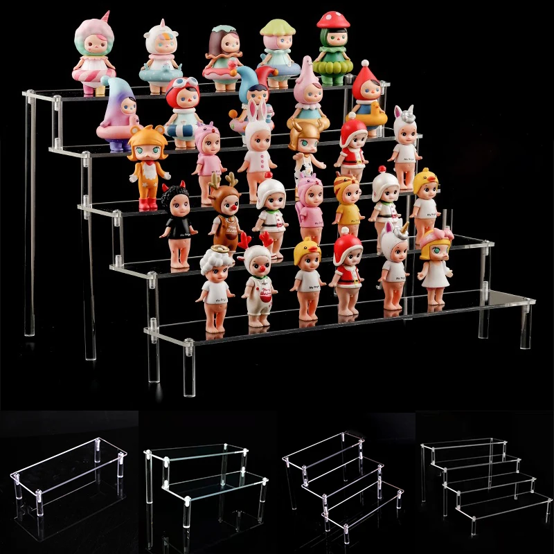 Présentoir en acrylique à plusieurs niveaux, présentoir pour figurines, objets de collection, gâteau Chi, bijoux, bougies, jouets, décoration, 1 à 5