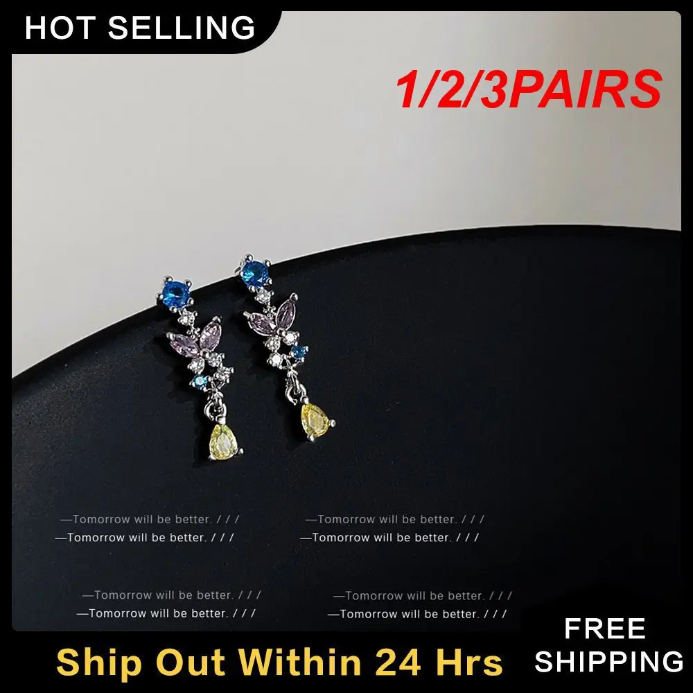 1/2/3PAIRS Ladies Accessories Elegant Complex Luxury Statement Earrings Tassel Zirconia Earrings Want To Best Selling