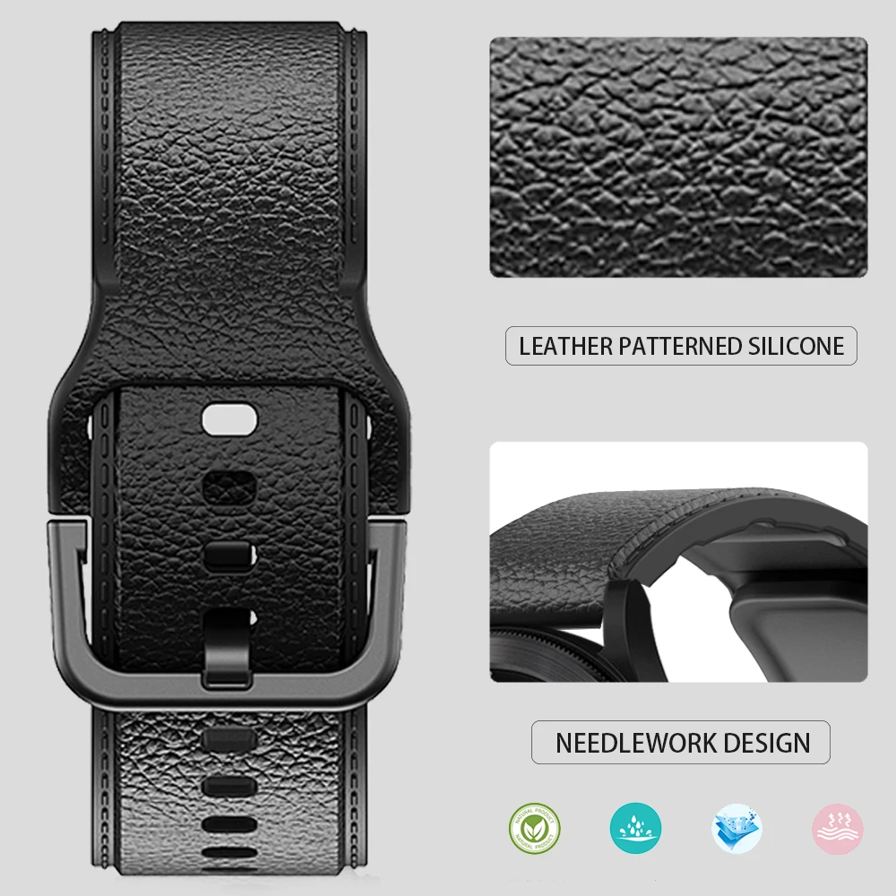 Wrist Strap for HONOR GS3 GS Pro Watchband for HONOR Watch Band ES Magic 2 42mm 46mm Leather Pattern Silicone Bracelet 20mm 22mm