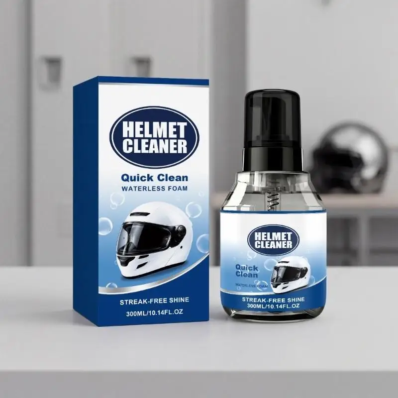 Helmet Cleaner Splash 300Ml Waterless Foam for Motorcycle Helmets Interior Care 55KF