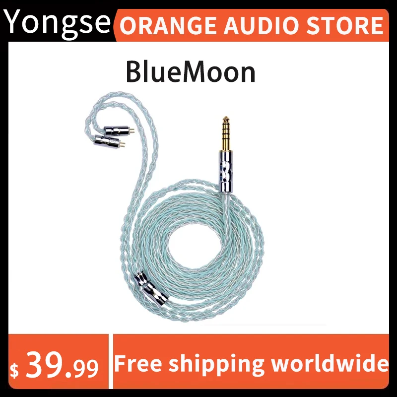 Yongse BlueMoon 5N argento 6N rame argento auricolare cavo di aggiornamento 0.78 MP145 Melody CVJ killer