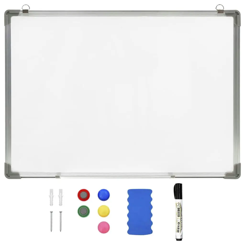 90x60 cm Magnetic Whiteboard - Dry Erase Steel Board for Home, Office & Classroom