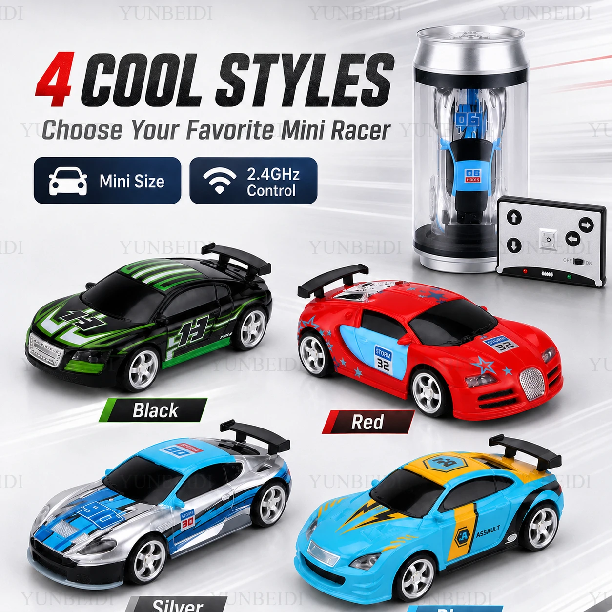 1:58 Mini Remote Control Car 2.4G Remote Control Battery-powered Canned Drift Racing Car Bluetooth Remote Control Children Toy image 5