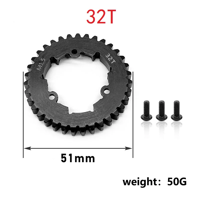 HD Steel M1.5 32T 35T Spur Gear Main Gear 1.5 Modulus 6447X 6448X 6449X for Traxxas 1/5 X-Maxx 1/6 XRT RC Car Upgrade Parts