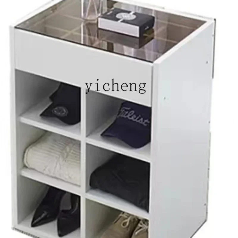 

simple modern mid-island cabinet cloakroom glass countertop with Duobao Pavilion bedroom display storage integrated cabinet
