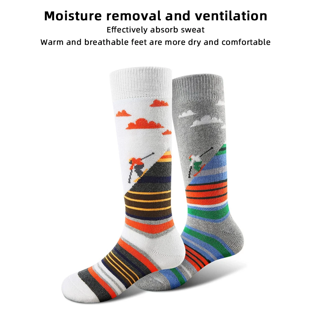 Lightweight Merino-Wool Ski Socks Thicken Anti-Blister Hiking Socks For Skiing Hiking Climbing Outdoor Men Women Running New