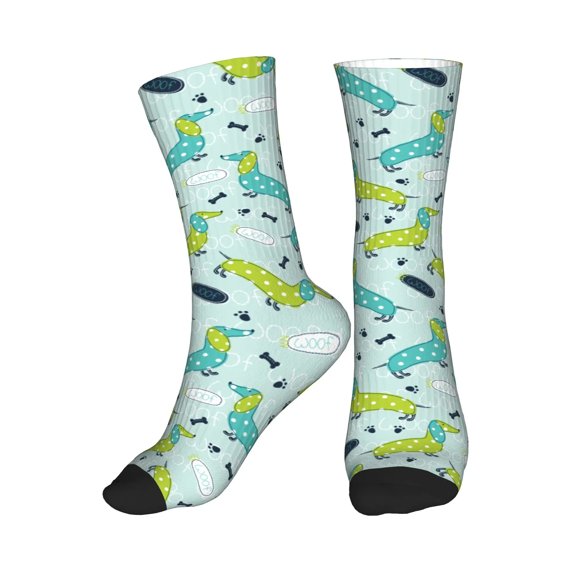 

Kawaii Men's Cute Dachshund Dog Dress Socks Unisex Warm Breathbale 3D Print Crew Socks