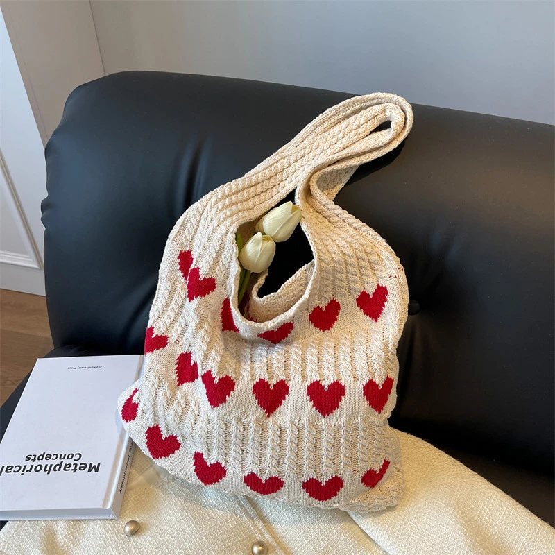 Summer Casual Woven Designer Knitted Handbags Female Shopper Totes Large Capacity Women\'s Shoulder Bag