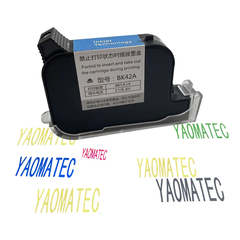 

YAOMATEC BK42A 600DPI 12.7mm Handheld thermal inkjet Printer Fast Dry Eco Solvent Ink Cartridge