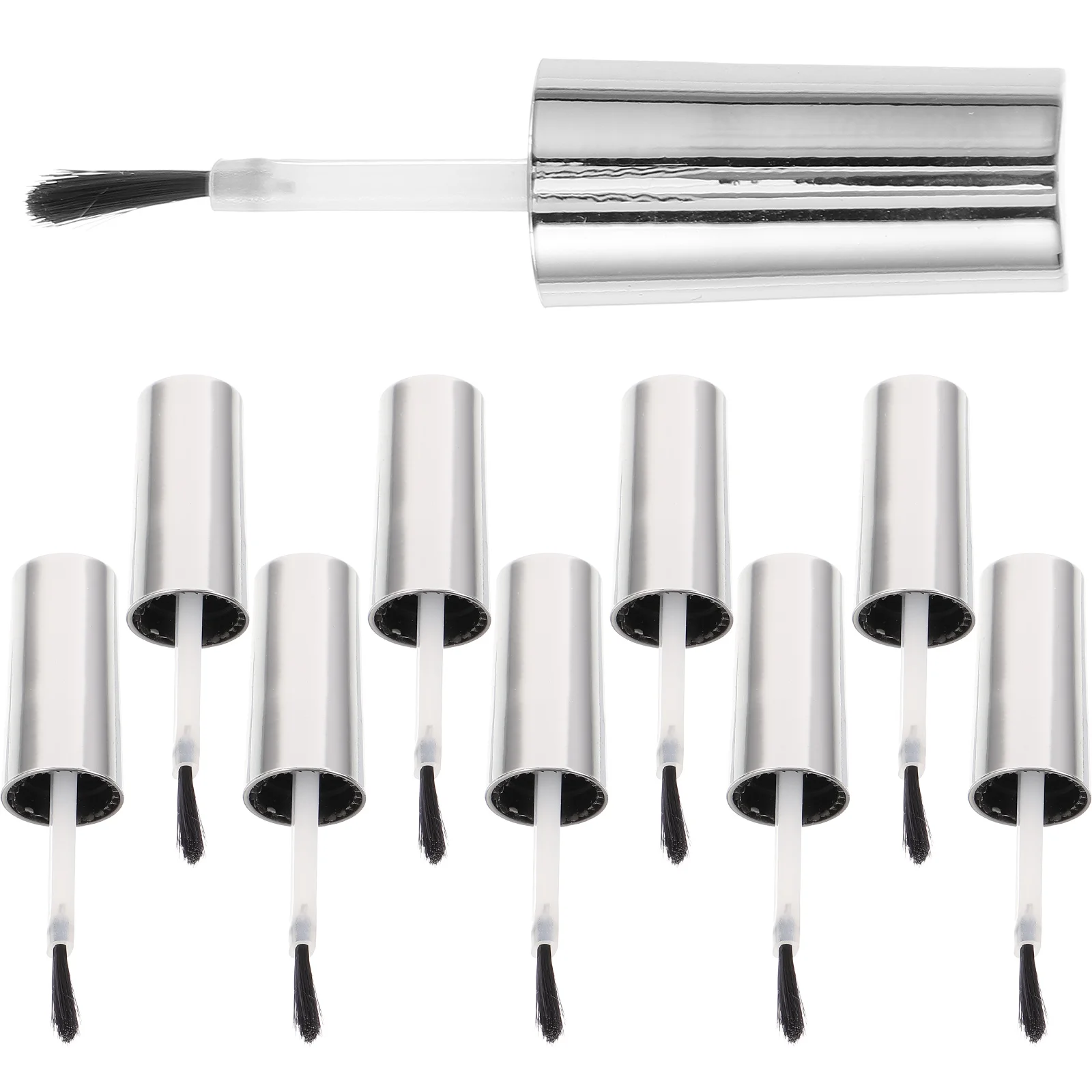 

10pcs Nail Polish Replacement Brush Bottle Caps Acrylic Oil Supplies Plastic Rayon for Gel Lightweight Easy Use Salon Personal