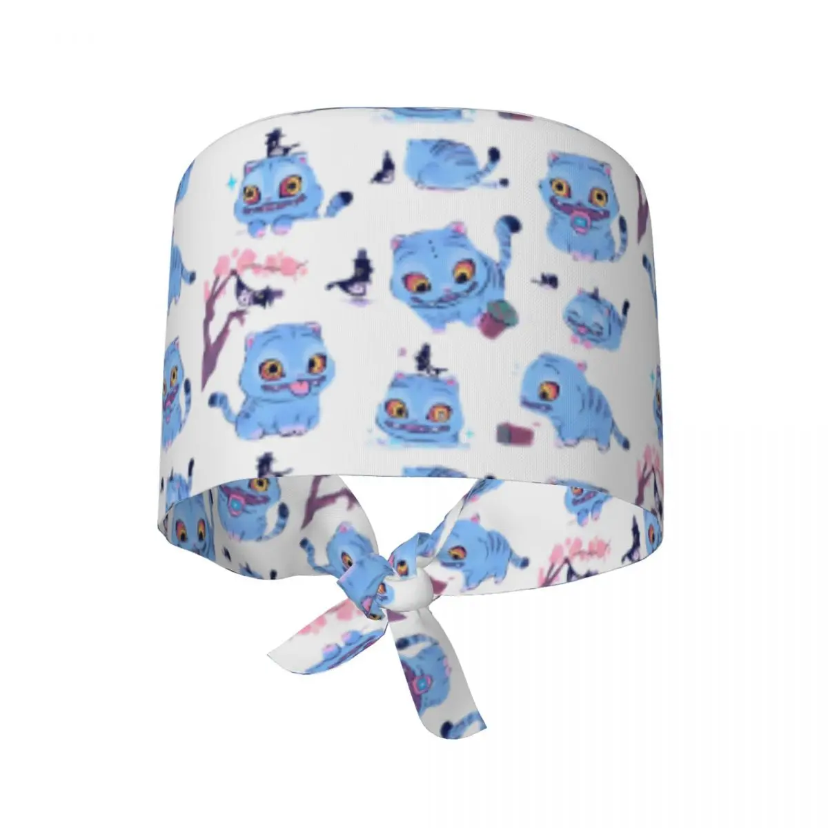 Krankenschwester-Hüte, KPop, Dämonenjäger, Arbeits-Peeling-Mütze, Tiger, trendige medizinische Mütze, verstellbar, für Unisex, grafische Arbeitsmütze mit Raffhalter