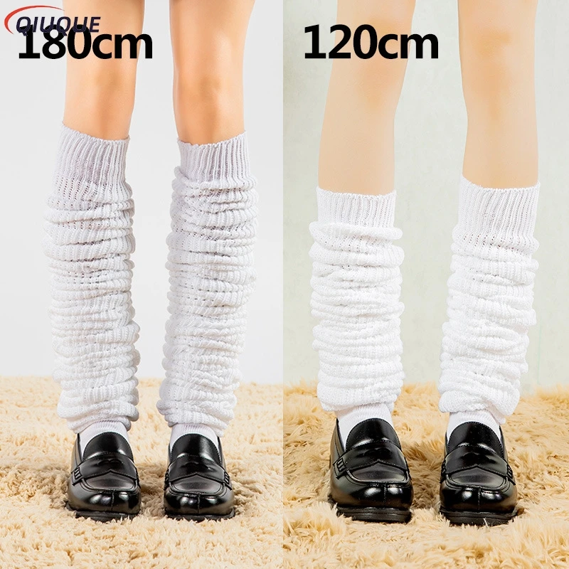 White Black Loose Socks Slouch Boots Stockings JK Uniform Accessories Leg Warmers Cosplay Socks for Women Girls image 5