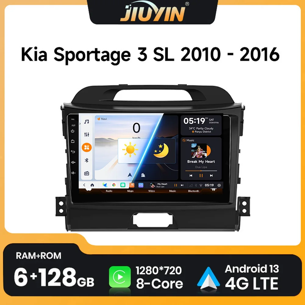 Car Radio For KIA Sportage 2010 2011 2012 2013 2014 2015 2016 Android12 Carplay Multimidia Video Player Navigation HeadUnit