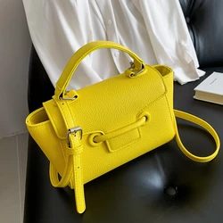 Classic Handbag Women Bag Solid Color Pu Leather Shoulder Bag For Female Versatile Messenger Bag Simple Trend Hand Bag Brand