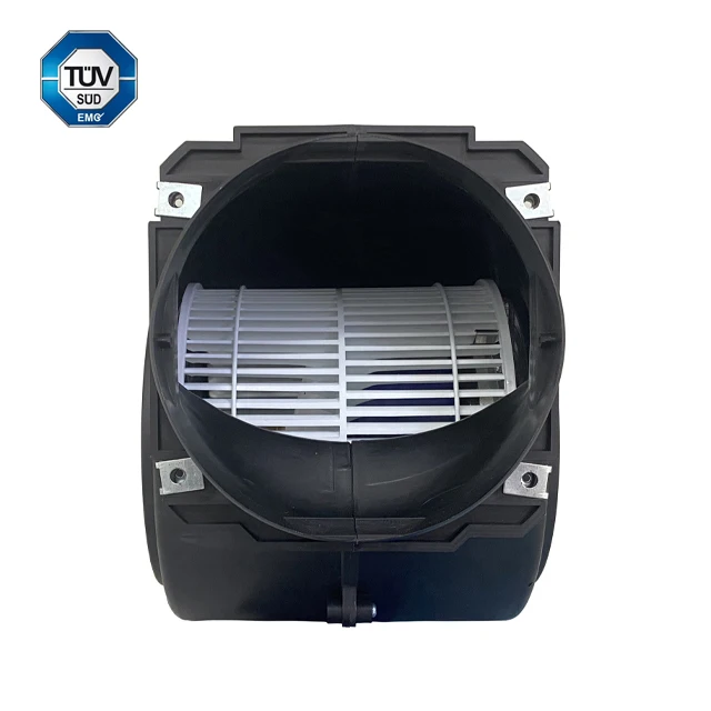 Kipas Blower Sentrifugal Plastik IP55 230v 146mm 115W dengan Dua Inlet, Pemasangan di Atap, OEM, Dapat Disesuaikan