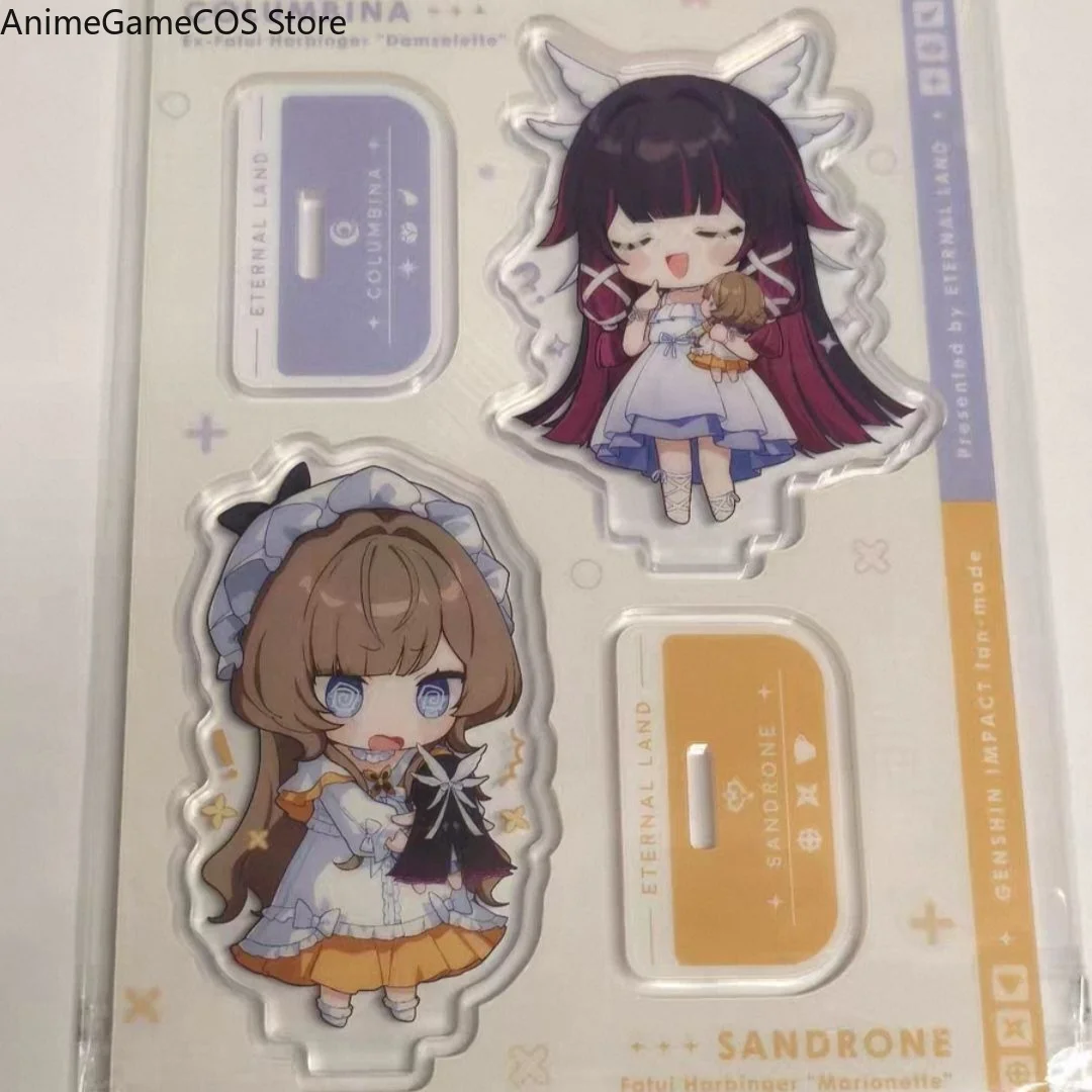 Anime Genshin Impact Columbina Sandrone Cosplay Cartoon Acrylic Standee Ornament Cartoon Figure Model Toy Collection Xmas Gift
