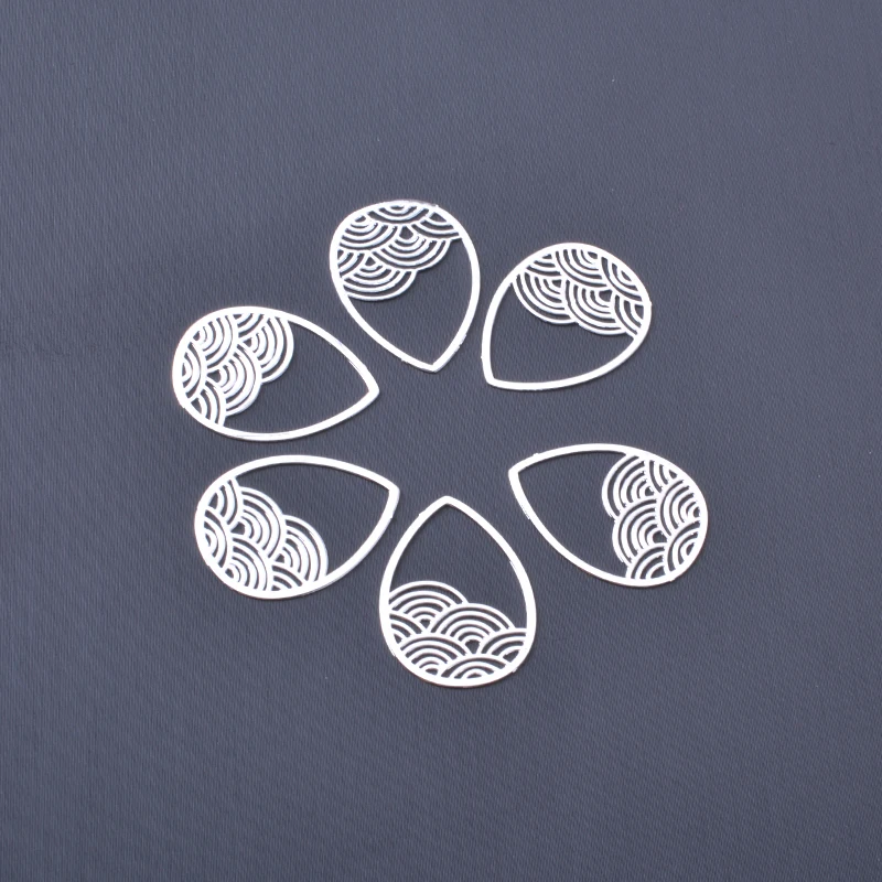 12pcs Oval Charms Connector Brass Pendant Jewelry DIY Handmade