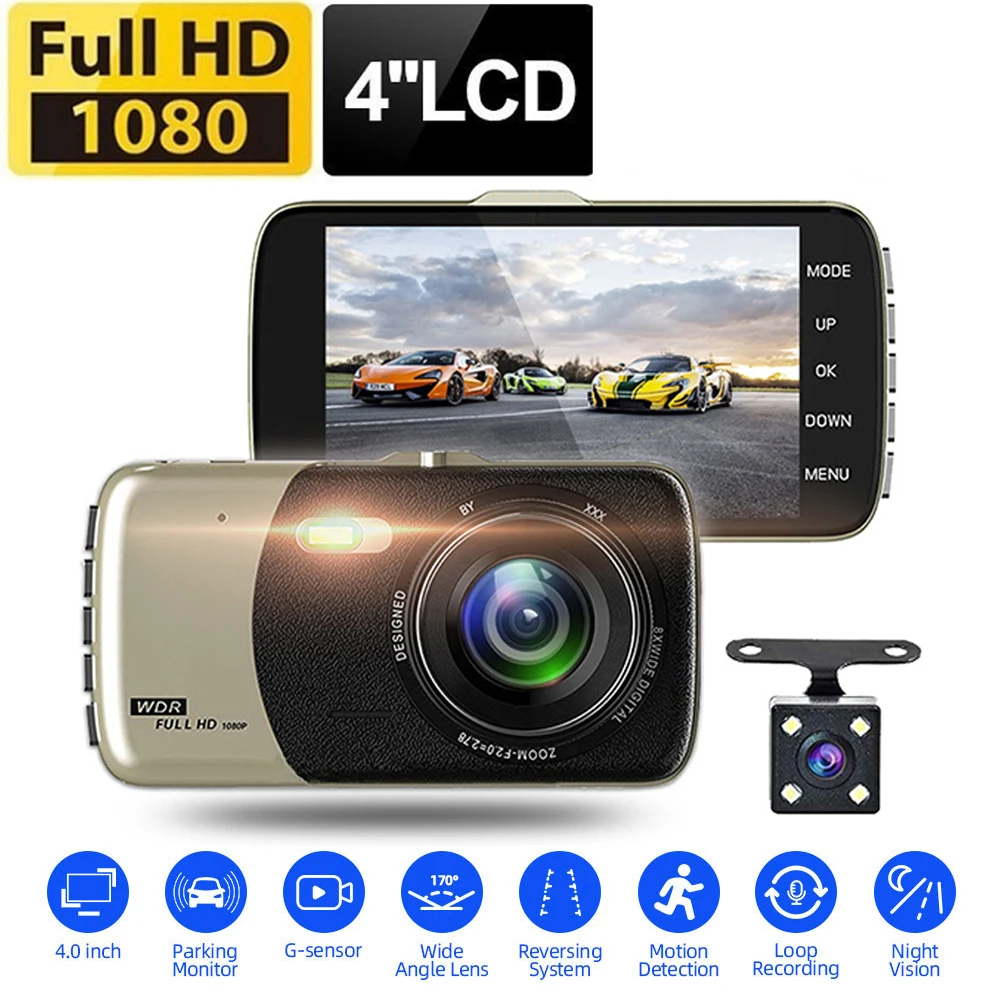 

Car DVR Full HD 1080P Rear View Dash Cam Vehicle Drive Video Recorder Car Dash Camera Auto Parking Monitor Night Vision G-sensor