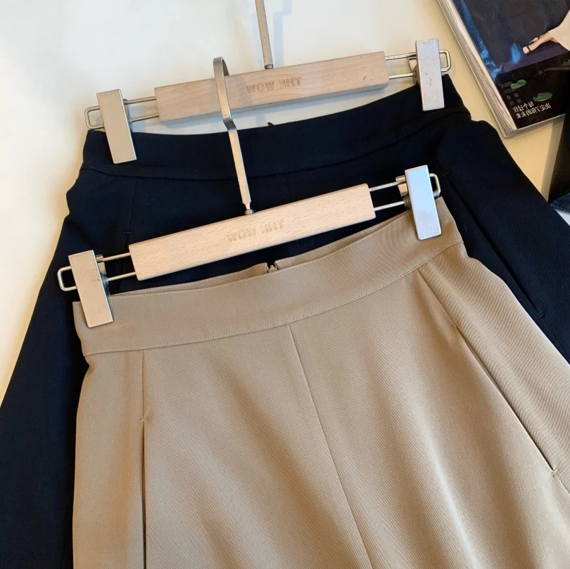 High Waist A-Line Skirt Women's Faion Slimming Age-Defng 6-Piece Patchwork Umbrella Sle f-Length Skirt