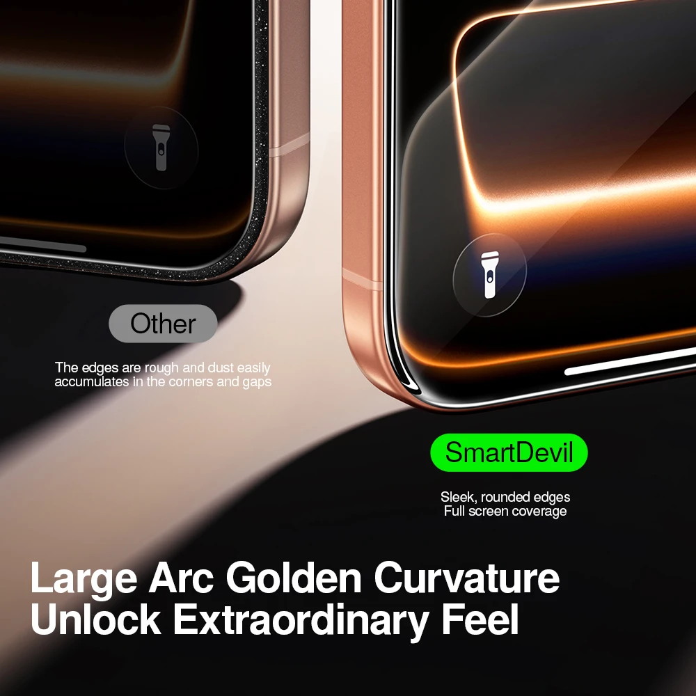 SmartDevil Bezpyłowa Osłona Ekranu Corning do iPhone 17 Pro Max, Pyłoszczelna Folia ze Szkła Hartowanego do iPhone Air 17 16 Pro — zdjęcie produktu 4