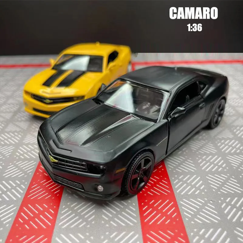 1:36 Camaro 1969 Diecast Alloy Car Model Metal Pull Back Simulation Car Toy Sports Car Ornament With To Open The Door Gift Car