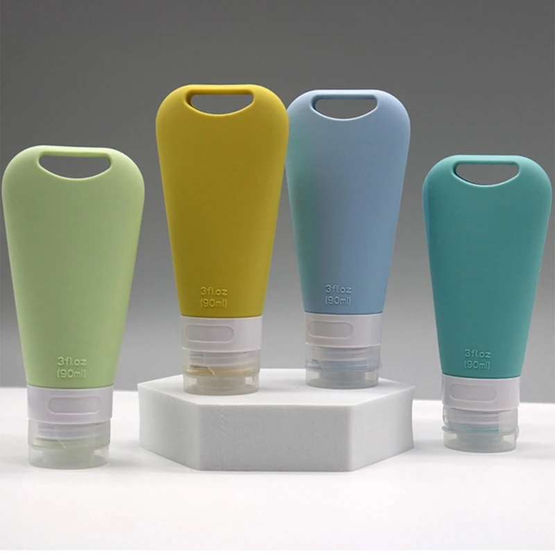 Chai chiết lại 90ml Silicone Lotion Hộp đựng mỹ phẩm Lotion Refillable Dropshipping