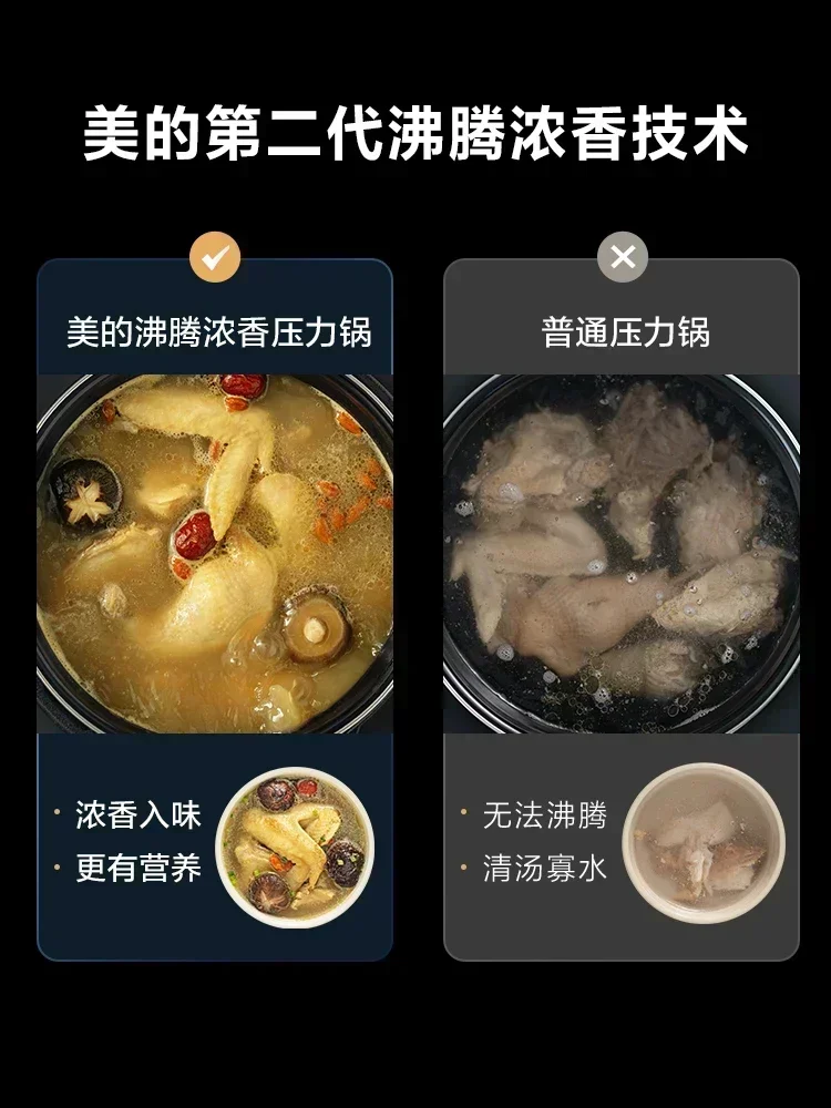 New electric pressure cooker. Household. Intelligent. Doubles as rice cooker. Cooks rice and soup.