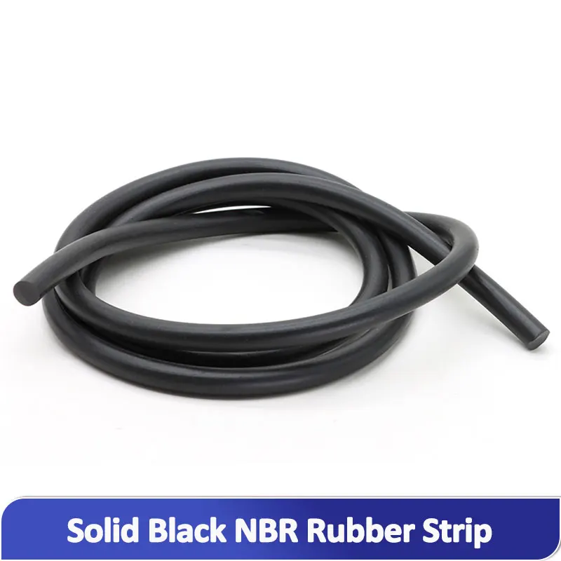2/5/10m Solid Black NBR Rubber Strip Dia 1.5/2/2.5/3/4/5/6/7/8/9/10mm O Ring Cord Nitrile Seal Gasket Round Rubber Sealing Strip