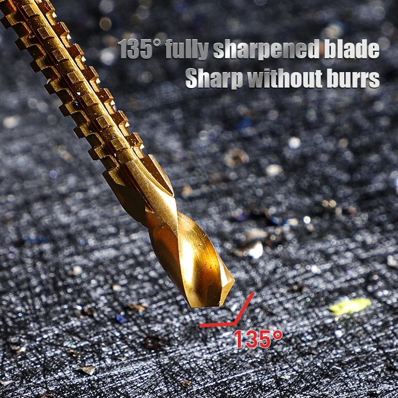6Pcs Multifunctionele Boren Voor Hout Hex Shank Metalen Boor Set Titanium Vijzel Punch Gereedschap Hole Saw Kit professionele Boren