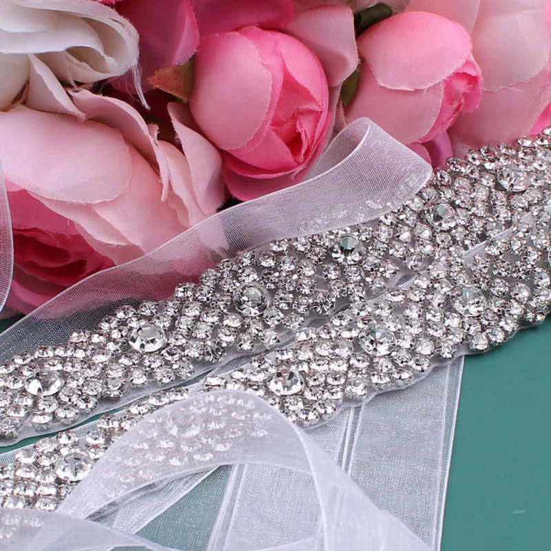 Hochzeitskleid-Accessoires, Damengürtel, Kristallgürtel, Strass-Brautgürtel, Hochzeitsbedarf – Detail 3