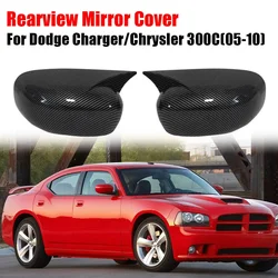 For Chrysler 300/300C Dodge Magnum Charger 2005-2010 Car Sticker Cover Rearview Side Mirror Wing Cap Exterior Door Case Trim ABS