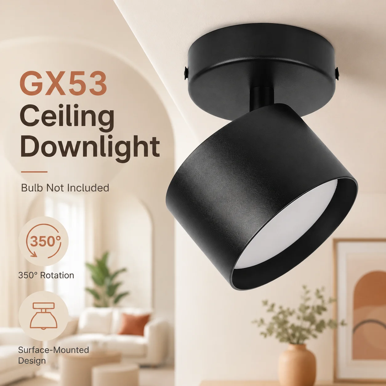 85-265V Led Downlight Replace GX53 Bulb Spot Light Indoor for Bedroom Kitchen Store Led Ceiling Downlight