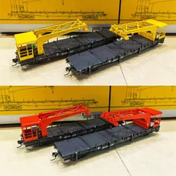 N27 Train Model HO 1/87 Public Works Rail Retracting and Releasing Boom Truck Set, Two Sections in A Set