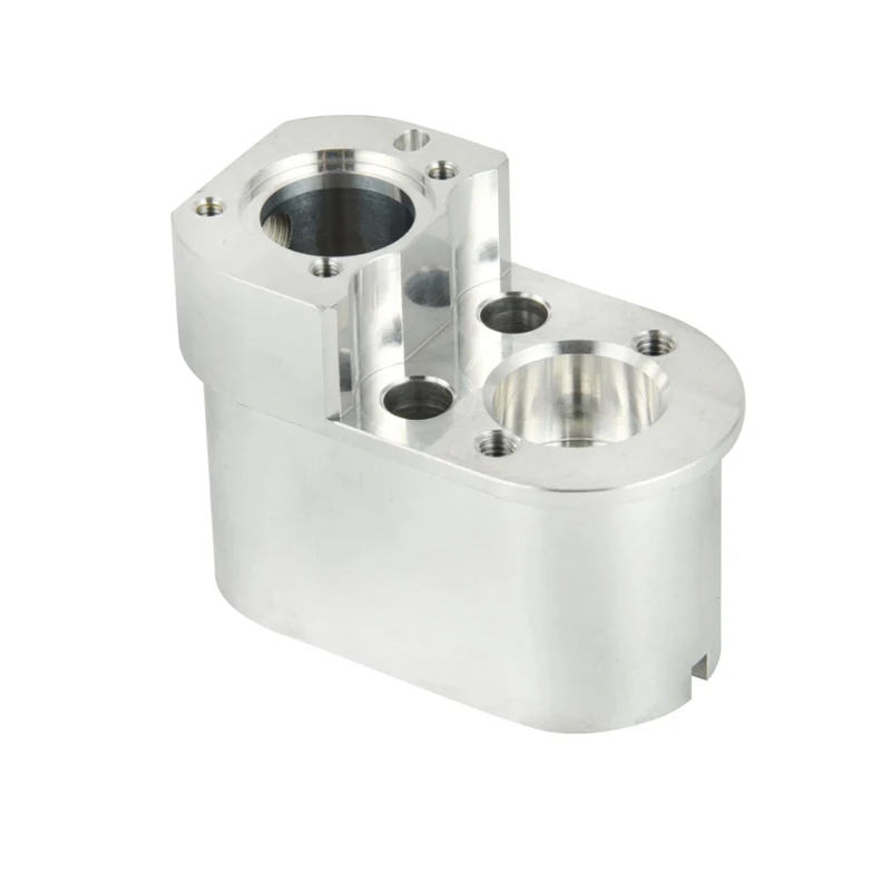 CNC machined aluminum alloy custom chamber components, industrial equipment valve body, porous connection seat