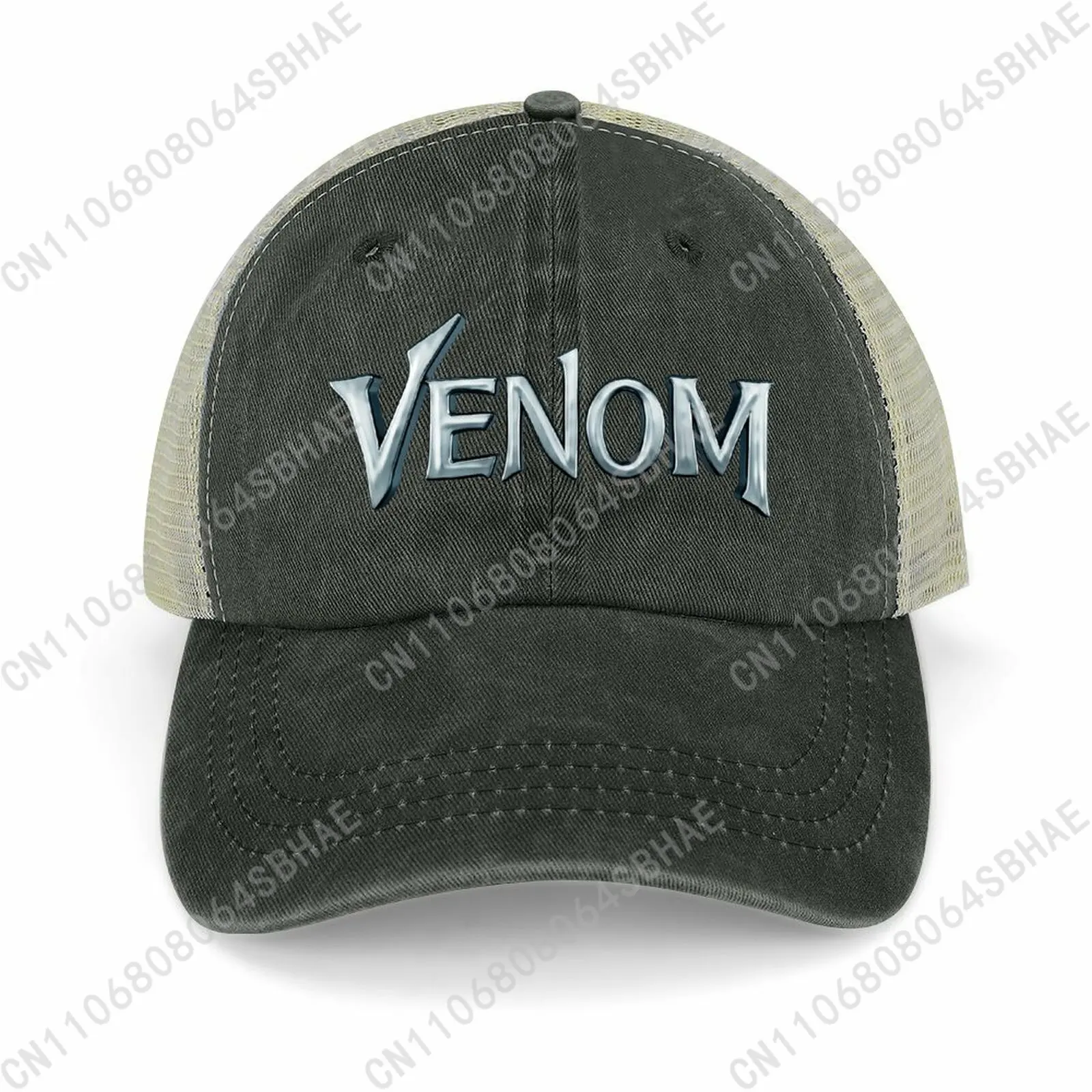 

Marvel Venom Mesh Cowboy Hat Hollow Ventilated Summer Cap Men Women Outdoor Sun Hat Adjustable Strap Custom Cosplay