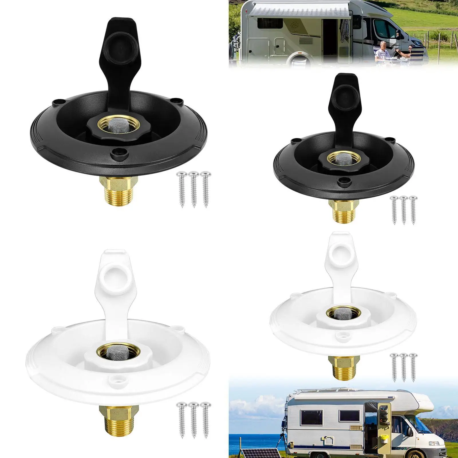 

1/2 "NPT Мужской городской водяной наполнитель Фланец Латунная промывка RV Предотвращение обратного потока воды