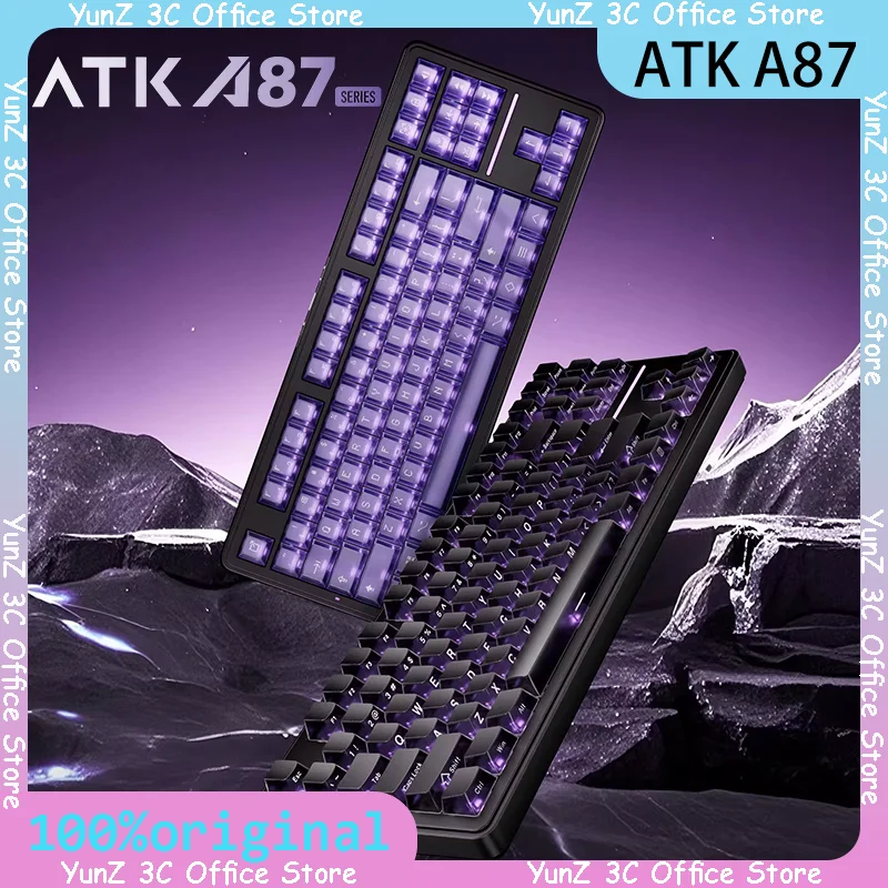 

ATK A87 Mechanical Keyboard Customizable Three Mode Wireless Bluetooth Gaming Computer Office Accessories Mouse And Keyboards