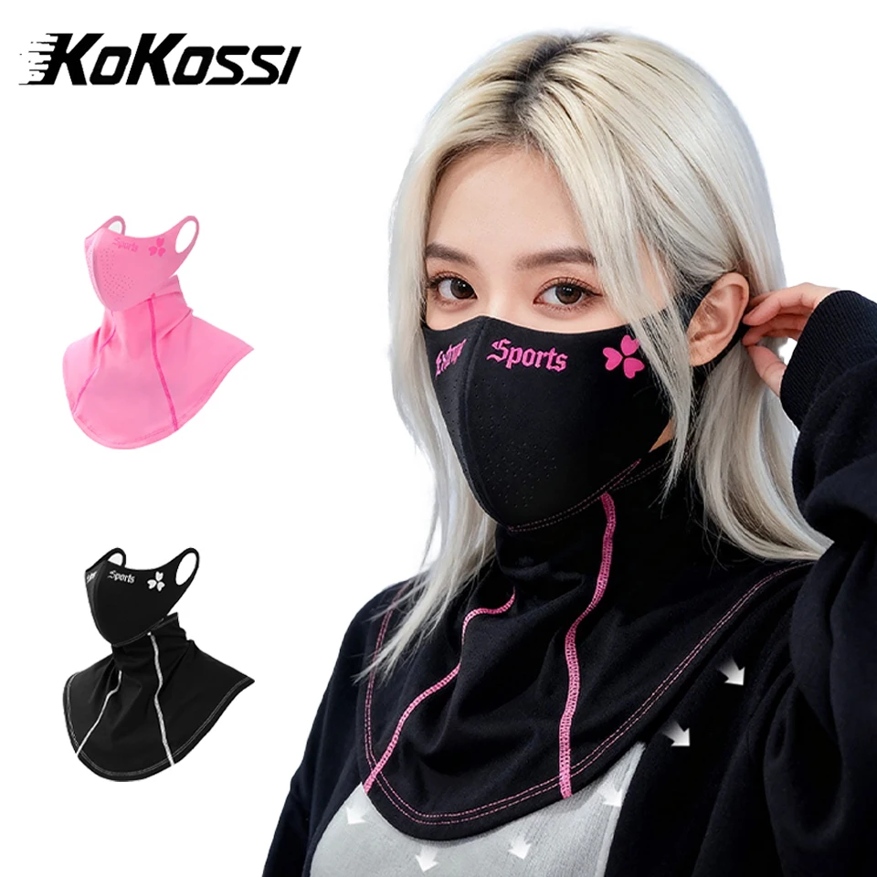 

KoKossi зимняя утолщенная теплая маска для лица, ветрозащитная, морозостойкая, теплая для шеи, бег, велоспорт, катание на лыжах, дышащая флисовая подкладка