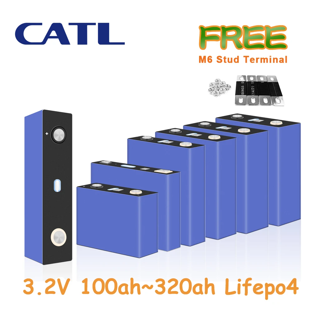 CALT LiFePO4 Cells 3.2V 100AH~320AH Battery Cell Grade A LFP Deep Cycle Lithium Iron Phosphate Rechargeable Battery with QR Code