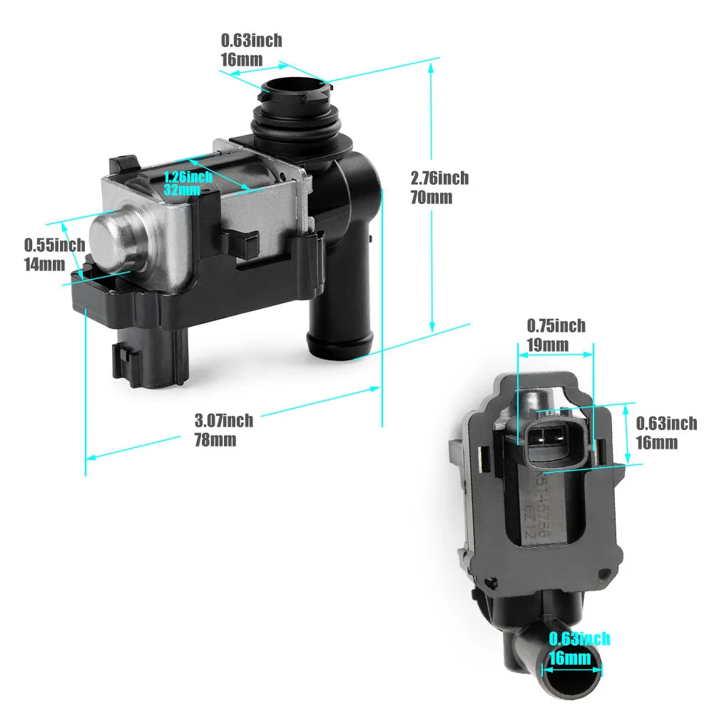 14935-JF00A 14935-AM600 2282647 Vapor Canister Purge Solenoid Evap Vent Control Valve For Infiniti For Nissan Altima Rogue Titan