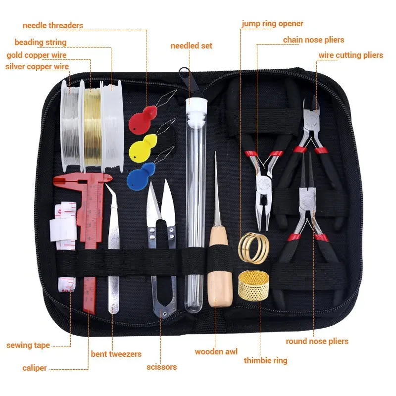 Schmuckzubehör-Set aus Legierung, Schmuckherstellungswerkzeuge, Kupferdraht, offene Biegeringe, Ohrringhaken, Schmuckherstellungszubehör-Kit