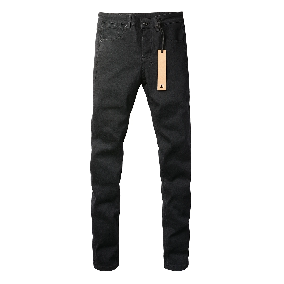 Moda marca cruzada hombres KSUBI Jeans Prue negro High Street pintura agujero tendencia pantalones vaqueros ajustados pantalones deshilachados rasgados 3004