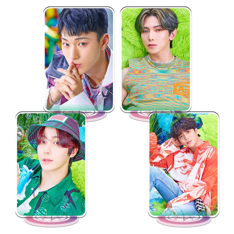 Imagem -02 - Kpop Ateez hd Carrinho de Acrílico Impresso Foto Figuras pé Desktop Suporte Decorativo San Jongho Yunho Yeosang Fãs Coleção Presente