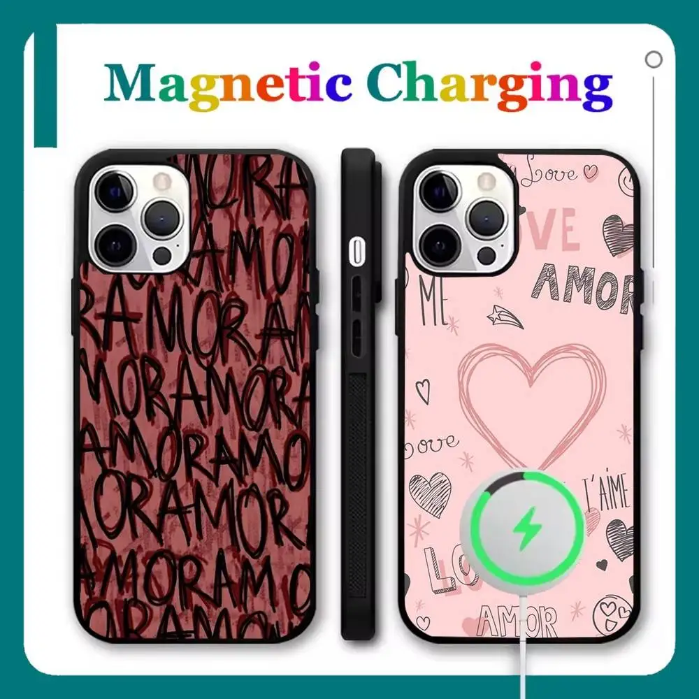 

AMOR This is Love Phone Case For iPhone 17,16,15,14,13,12,11,Pro,Max,Plus,Mini,Air,SE New Magsafe Magnetic Wireless Charging