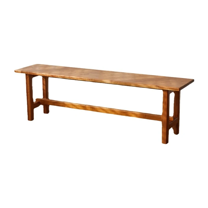 

Nordic solid wood bench Japanese thickened large bench cherry wood home entrance shoe change bench oak