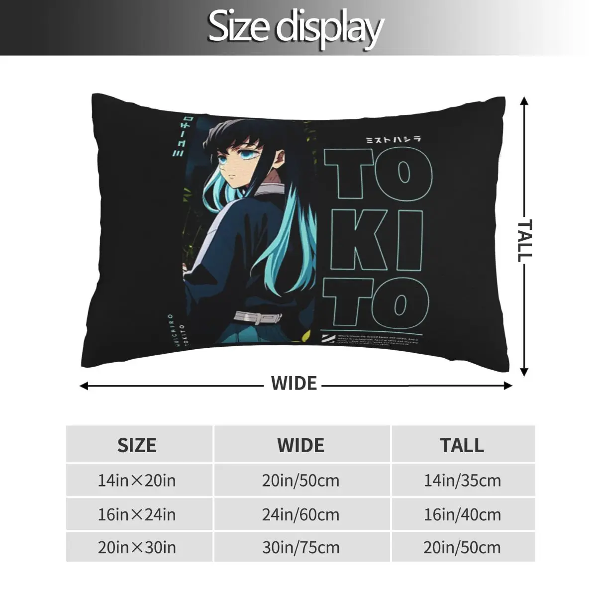 Muichiro Tokito - Demon Slayer Rectangle Pillowcase Cushion Cover Decorative Bedroom Bed Home Comfort Throw Pillow