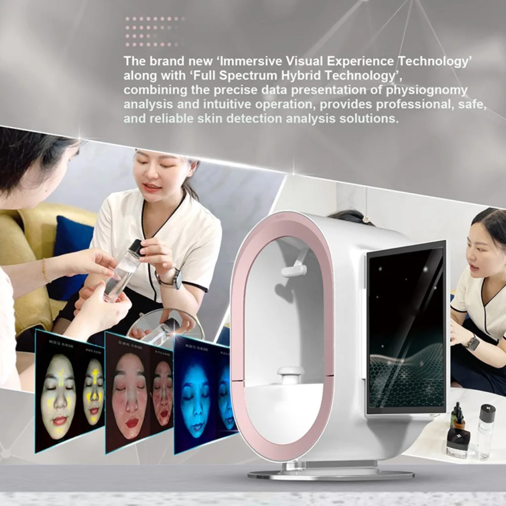 Newest Arrival Digital Skin Analyzer Device 3d Facial Skin Scanner with Intelligent Diagnosis Analysis for Face Salon Use