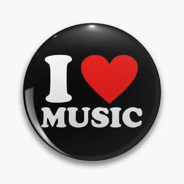 أنا أحب الموسيقى لينة زر دبوس الموضة الإبداعية المرأة لطيف ديكور بروش شارة الكرتون طوق المعادن هدية الملابس التلبيب دبوس عاشق