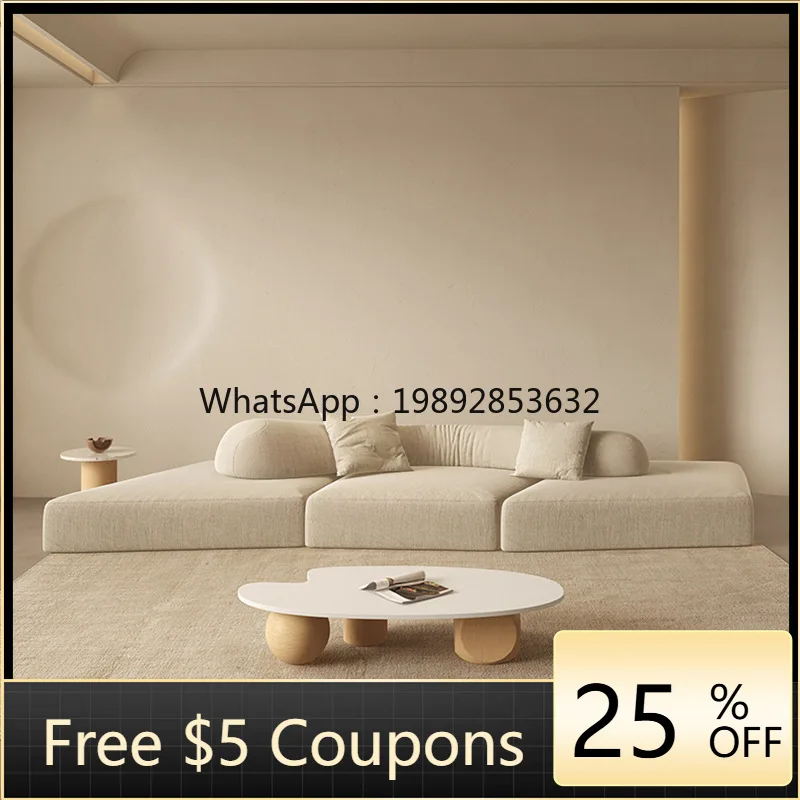 

LYY Rock Fabric Sofa Living Room Irregular Large Apartment Villa Hotel Light Luxury1